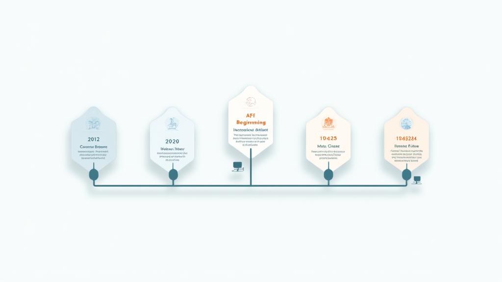 Infographic illustration depicting Tech Lion's growth timeline with key milestones like number of subscribers, videos, and years of operation.