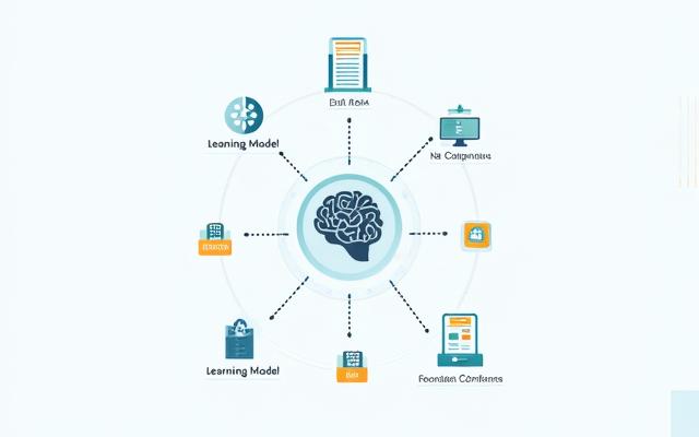 Abstract depiction of data flowing into a neural network, symbolizing the AI learning process.