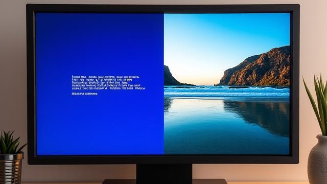 Screenshot of a repaired laptop screen showing no blue screen of death error