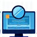 Magnifying glass over a computer screen, indicating a free diagnostic service.