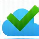 Green checkmark above a download icon with a red cross, indicating no permanent software installation.