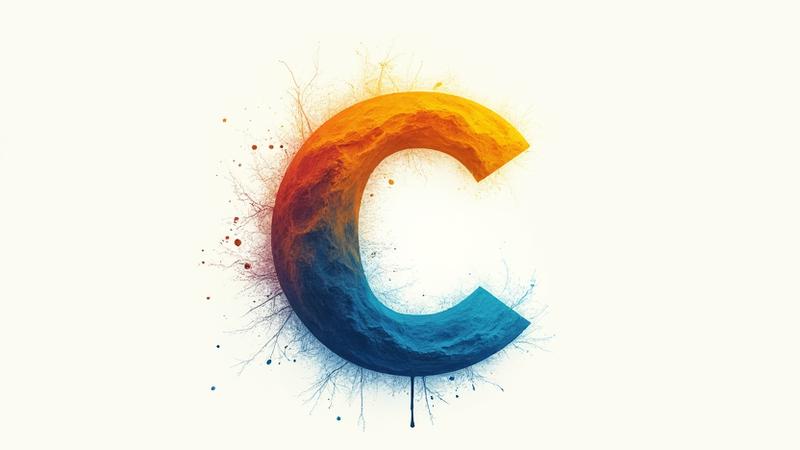 Stylized 'C' copyright symbol integrated with a flowing digital pattern, representing protected digital content and creative assets.